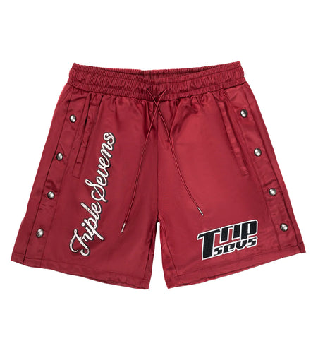 Triple Sevens - Nylon Shorts Red - Clique Apparel