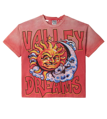 Valley - Trashed Sun Red Tee - Clique Apparel