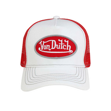 Load image into Gallery viewer, Von Dutch - White &amp; Red Trucker - Clique Apparel