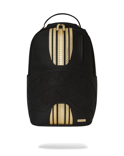 Sprayground - Gold Stripes Black Dlxsv Backpack - Clique Apparel