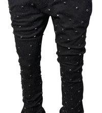 Load image into Gallery viewer, Vicious Embellished Black Flared Denim Jeans - Clique Apparel