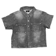 Load image into Gallery viewer, Mixed Emotions - Black Paisley denim shirt - Clique Apparel