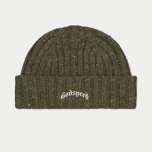 Godspeed - Og Logo Emblem Beanie (Olive Speckle) - Clique Apparel
