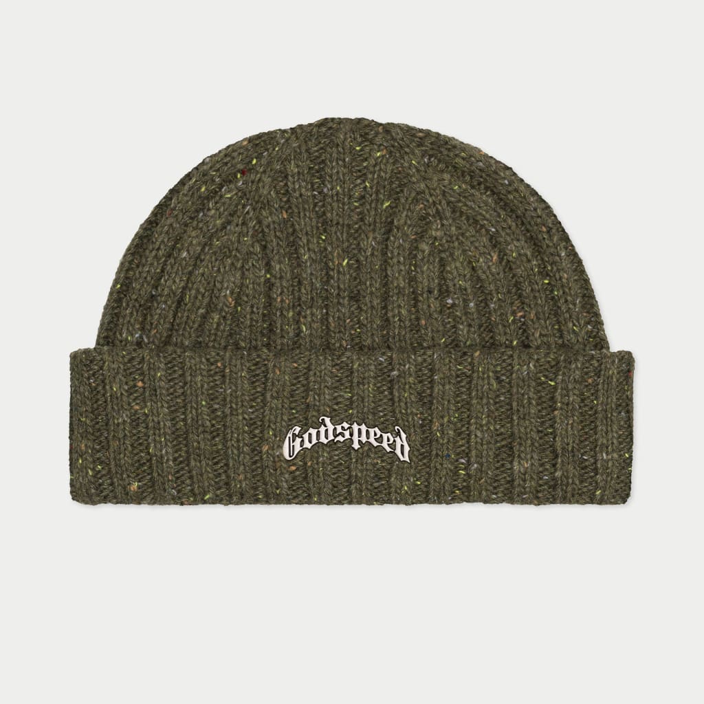 Godspeed - Og Logo Emblem Beanie (Olive Speckle) - Clique Apparel
