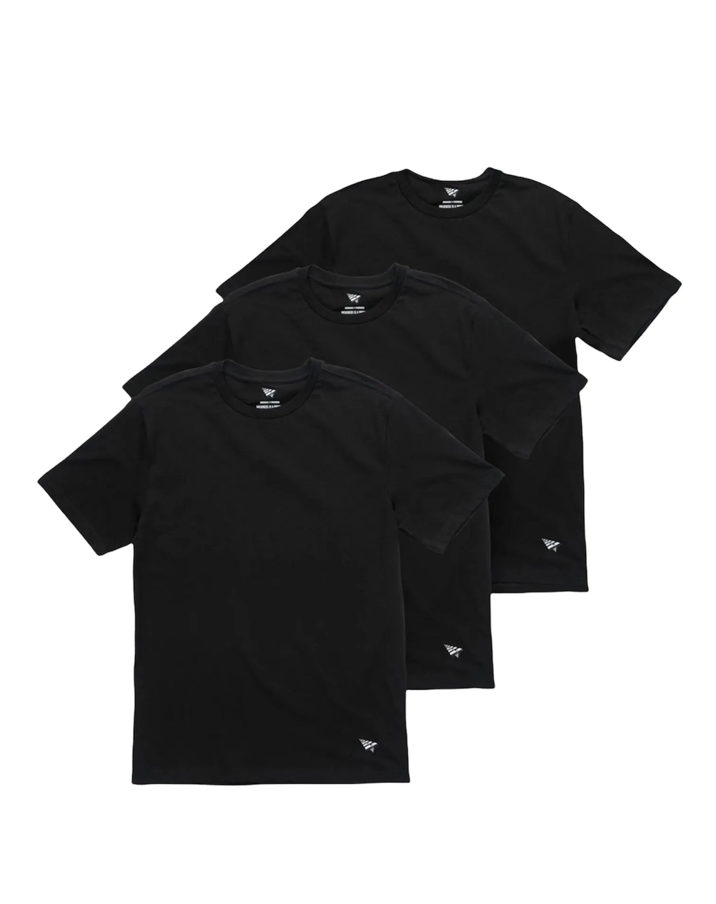 PAPER PLANE - ESSENTIAL 3-PACK TEE - Black - Clique Apparel