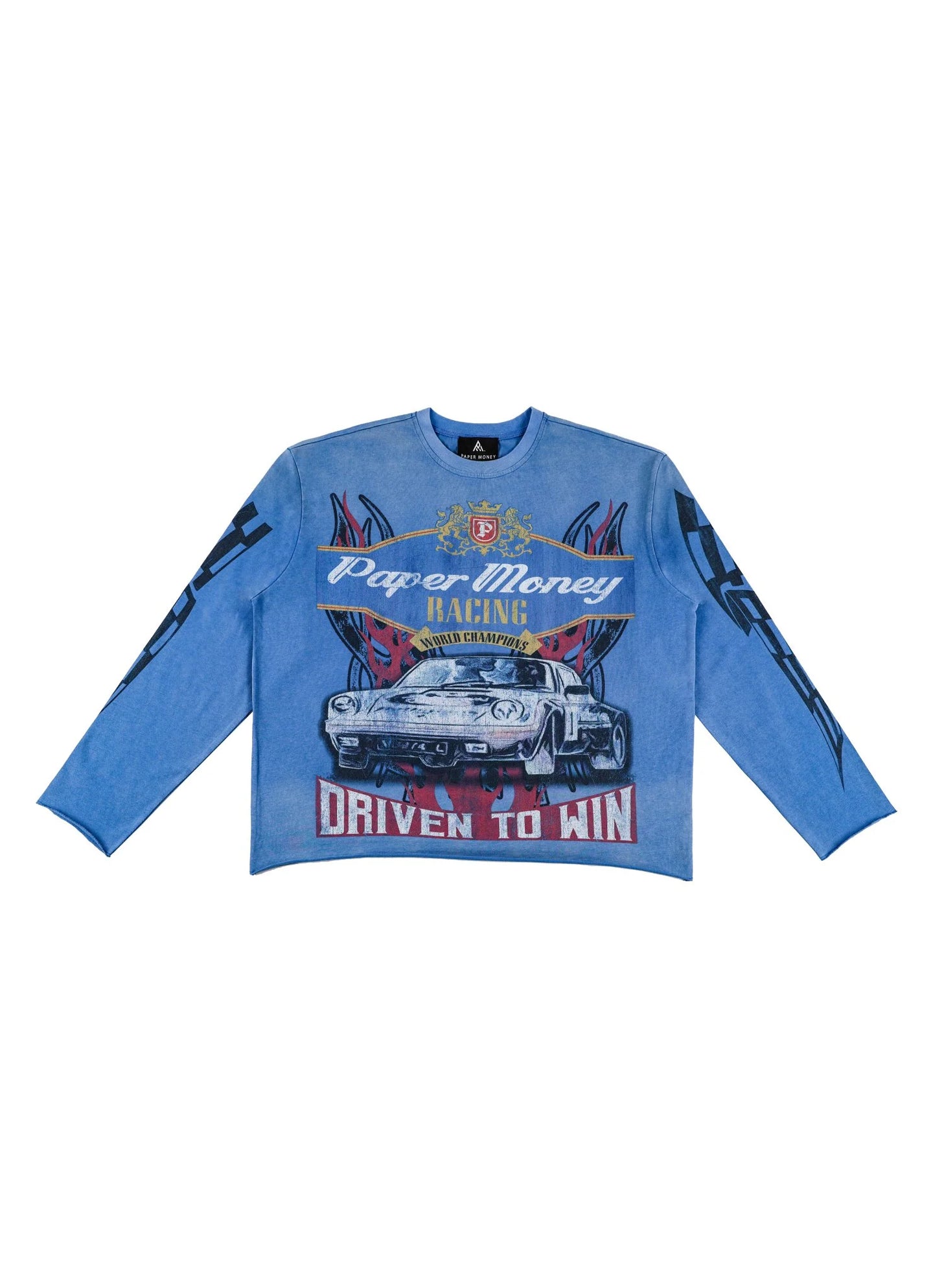 Paper Money -  Driven To Win Long Sleeve - Blue - Clique Apparel