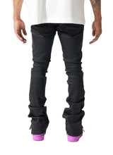 Load image into Gallery viewer, Serenede - &quot;Caviar&quot; wax stacked jeans - Clique Apparel