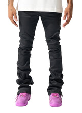 Load image into Gallery viewer, Serenede - &quot;Caviar&quot; wax stacked jeans - Clique Apparel