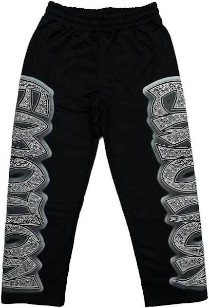 Mixed Emotion -Midnight Black Rhinestone Sweatpants - Clique Apparel