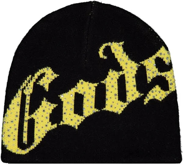 Godspeed - Og Logo Emblem Beanie (Black/Yellow) - Clique Apparel