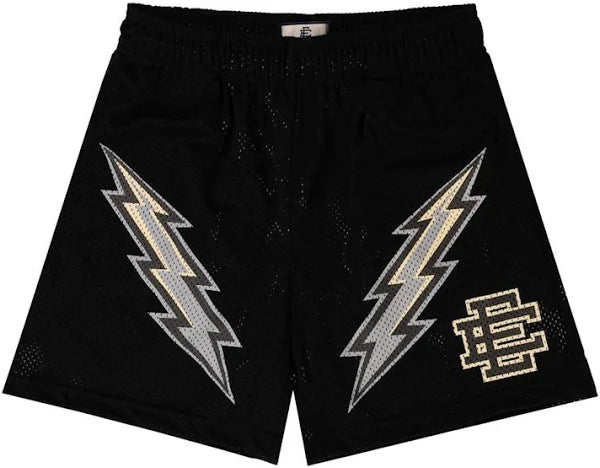 EE Shorts - Black G. Thunderbolt - Clique Apparel