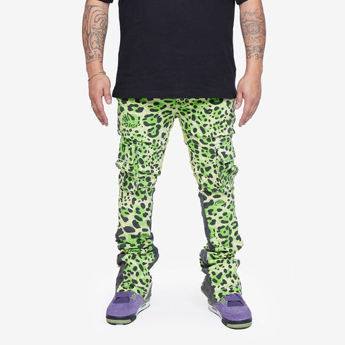 Valabasas - Stacked Conjure Jeans - Lime/Black - Clique Apparel