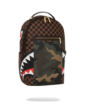 Load image into Gallery viewer, Sprayground - Exterior Gold Zip Pocket Sharks in Paris Backpack (Dlxv) - Clique Apparel