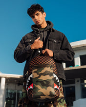 Load image into Gallery viewer, Sprayground - Exterior Gold Zip Pocket Sharks in Paris Backpack (Dlxv) - Clique Apparel