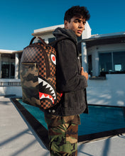 Load image into Gallery viewer, Sprayground - Exterior Gold Zip Pocket Sharks in Paris Backpack (Dlxv) - Clique Apparel