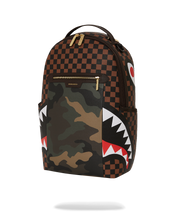 Load image into Gallery viewer, Sprayground - Exterior Gold Zip Pocket Sharks in Paris Backpack (Dlxv) - Clique Apparel