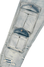 Load image into Gallery viewer, Smoke Rise - Stacked Utility Denim Jeans - Grey - Clique Apparel