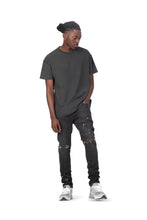 Load image into Gallery viewer, Purple - P001 Low Rise Skinny Jean Black Overspray - Clique Apparel