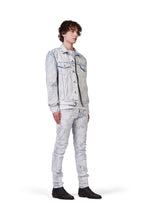 Load image into Gallery viewer, Purple - P001 Low Rise Skinny Jean Cracked White Over Light Indigo - Clique Apparel