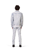 Load image into Gallery viewer, Purple - P001 Low Rise Skinny Jean Cracked White Over Light Indigo - Clique Apparel