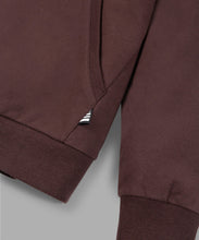 Load image into Gallery viewer, Paper plane -Collegiate Spectrum Half Zip Drop Shoulder Hoodie - Coffee - Clique Apparel