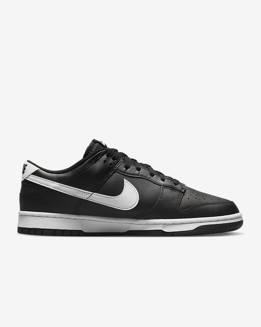 Nike - Dunk Low Retro Sneakers - Black/White - Clique Apparel